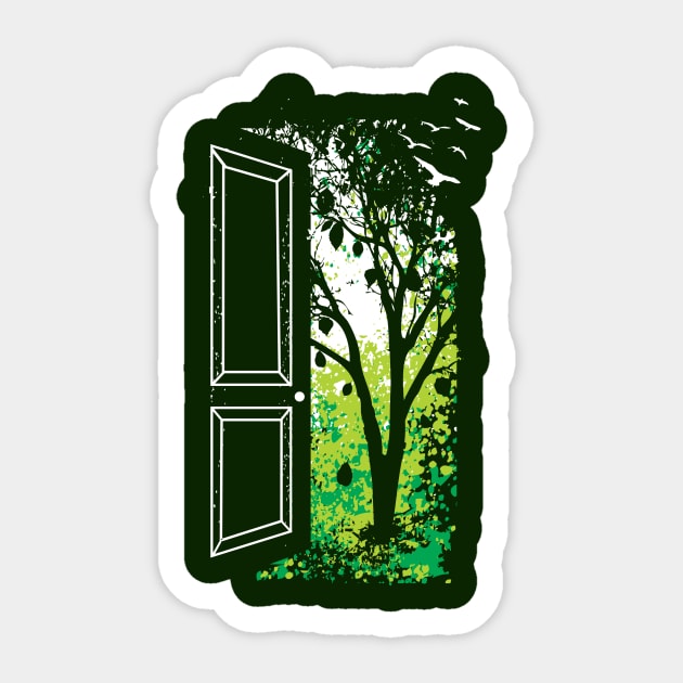 The Grass Is Greener Sticker by Daletheskater